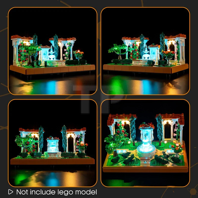 Light kit for LEGO® 10359 Fountain Garden
