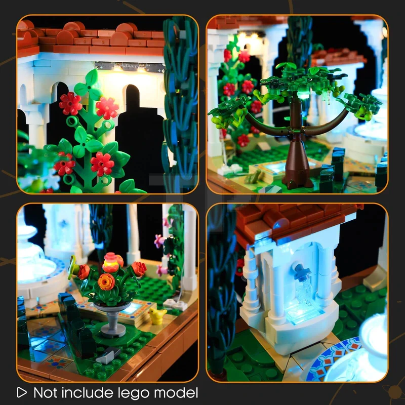 Light kit for LEGO® 10359 Fountain Garden