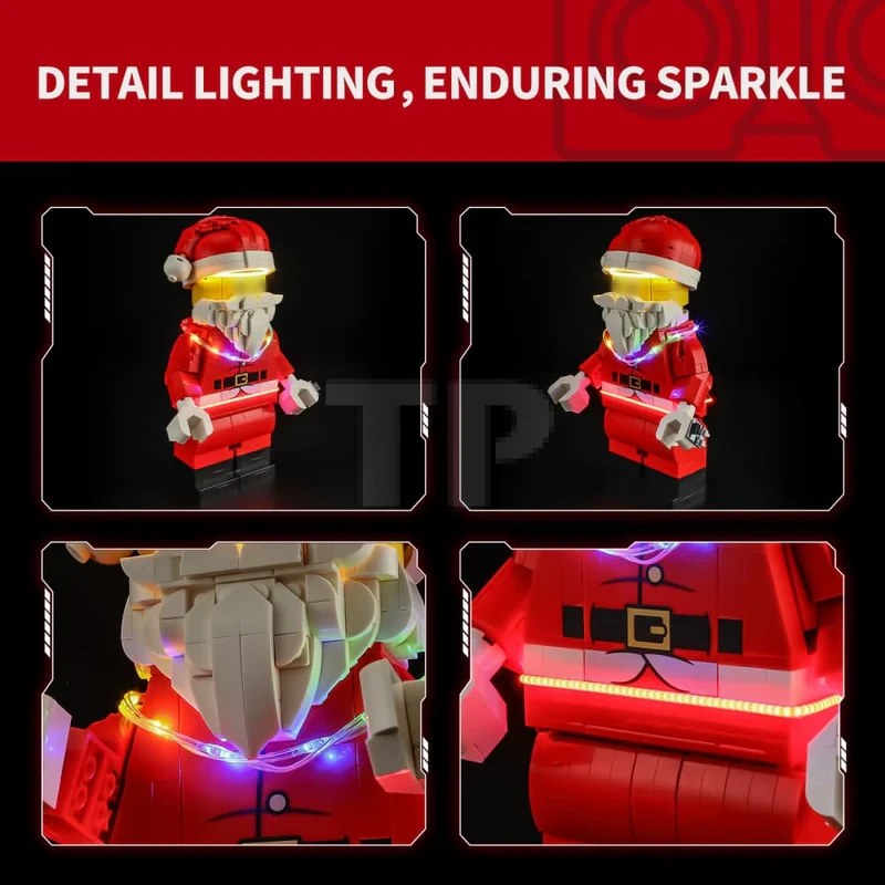 Light kit for LEGO® 40820 Up-Scaled Santa Minifigure