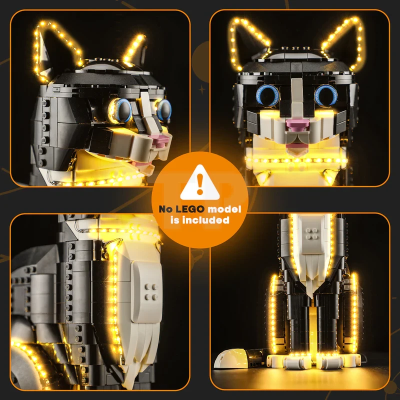 Light kit for LEGO® 21349 Tuxedo Cat