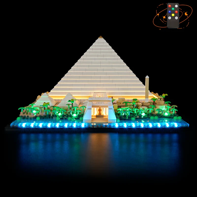 Light kit for LEGO® 21058 Great Pyramid of Giza (Remote Version)