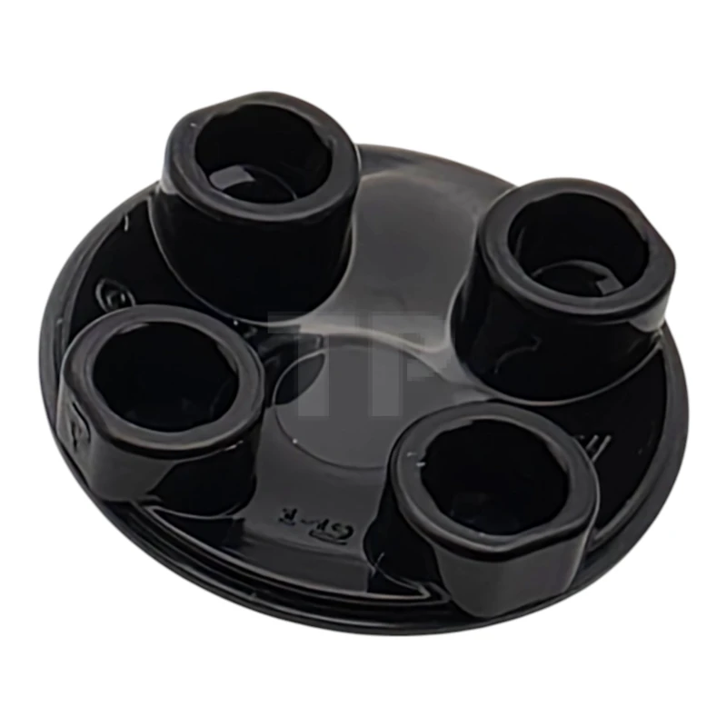 LEGO&reg; 6559002 - 2654pb033 - Plate, Round 2 x 2 with Rounded Bottom (Boat Stud) with Silver Circle Pupil and White Glints Pattern (WALL-E Eye)