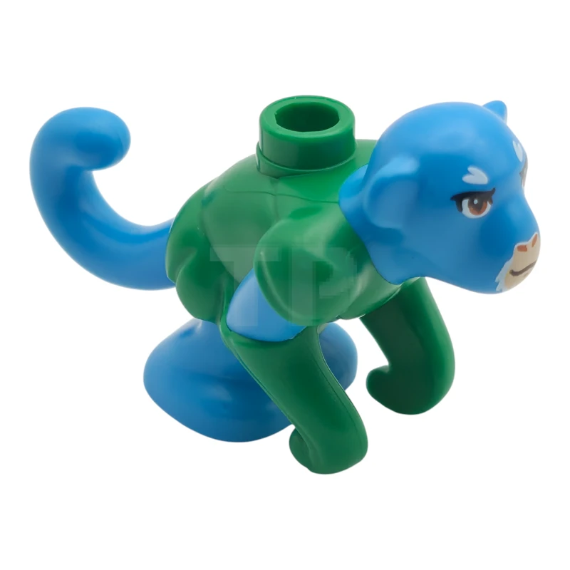 LEGO&reg; 6548546 - 112409pb01 - Flying Monkey with Molded Green Armor and Printed Light Nougat Eyebrows and Muzzle, Dark Orange Eyes and Nostrils, White Beard Pattern