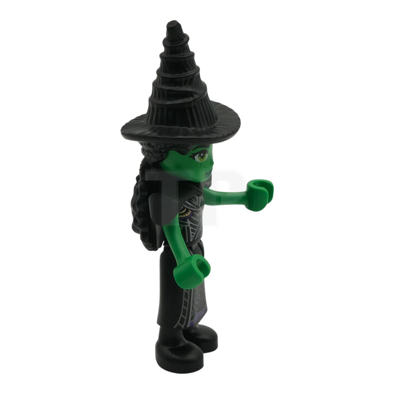 LEGO&reg; wck028 Elphaba - Mini Doll, Black Coat over Dress, Hat, Shoulder Pads