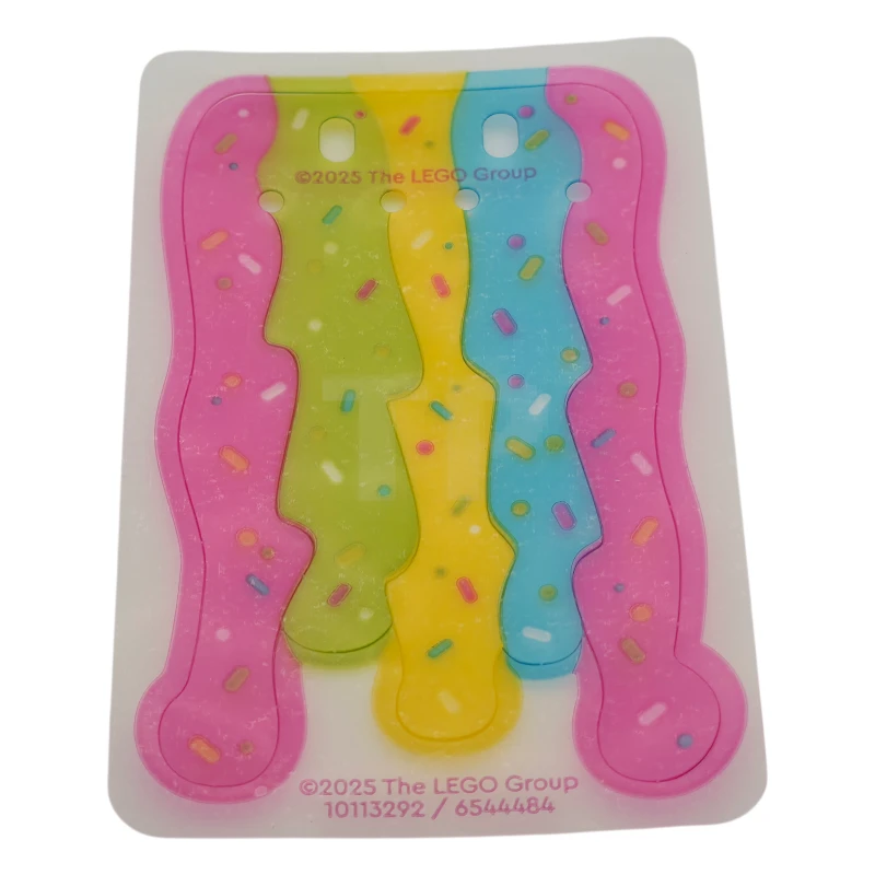 LEGO&reg; 6544484 - 113292 - Plastic Waterfall with Dark Pink, Lime, Yellow and Medium Azure Sections and Sprinkles Pattern