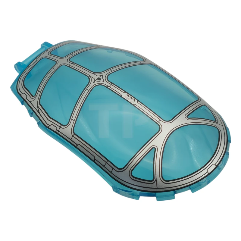 LEGO&reg; 6508149 - 5724pb01 - Windscreen 10 x 6 x 2 Bubble Canopy with Bar Handle with Silver Cockpit Window Frame Pattern