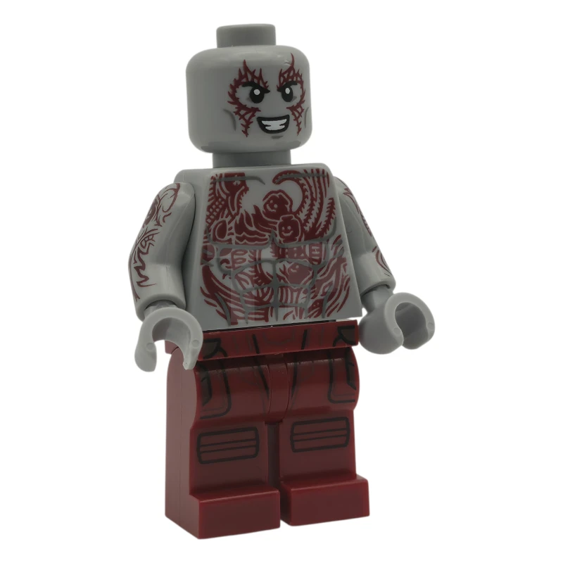 LEGO&reg; sh0977 Drax - Dark Red Tattoos