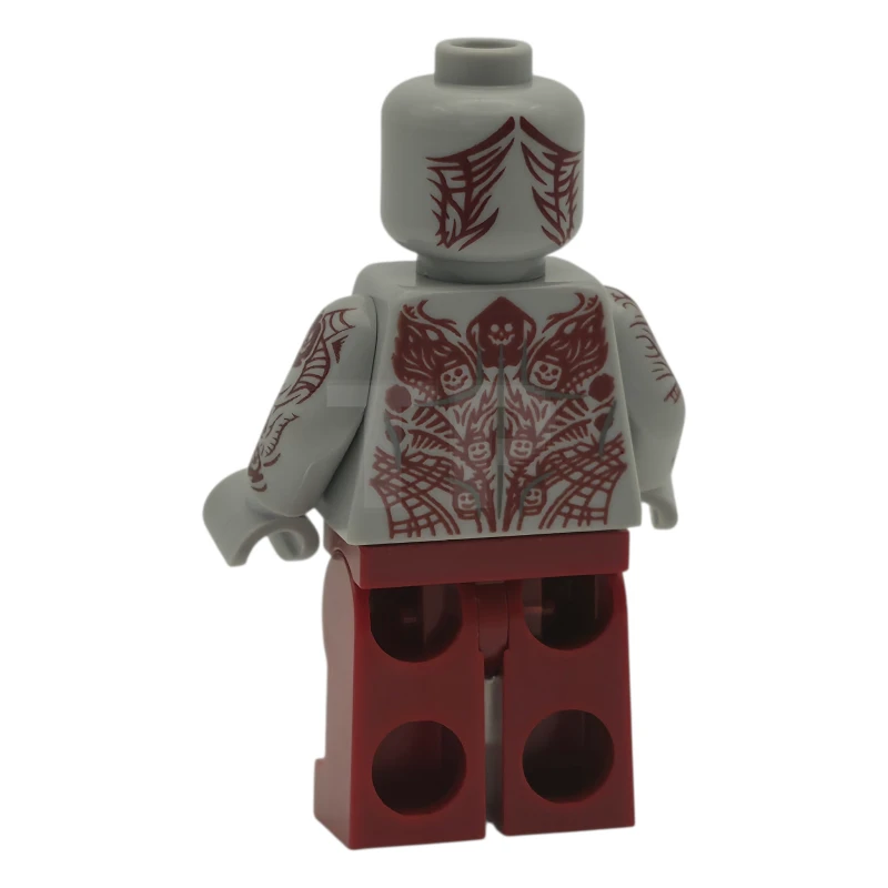 LEGO&reg; sh0977 Drax - Dark Red Tattoos