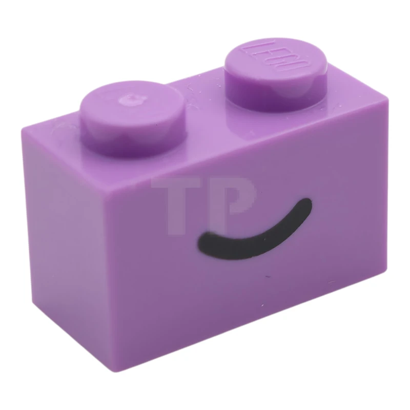LEGO&reg; 6546605 - 3004pb302 - Brick 1 x 2 with Smile Pattern