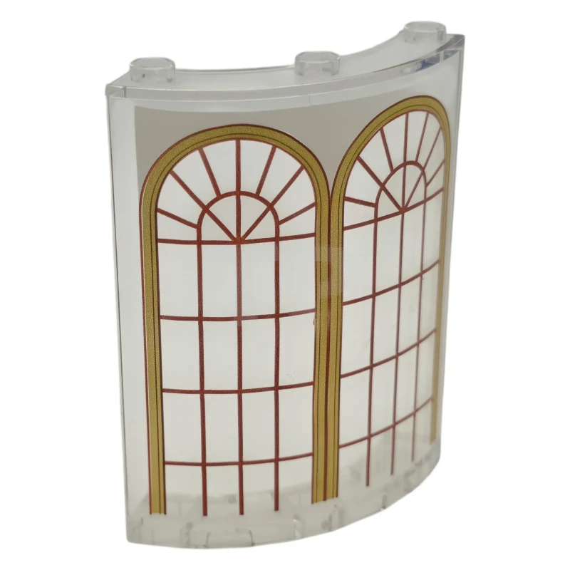 LEGO&reg; 6541827 - 30562pb104 - Cylinder Quarter 4 x 4 x 6 with Arched Windows Pattern