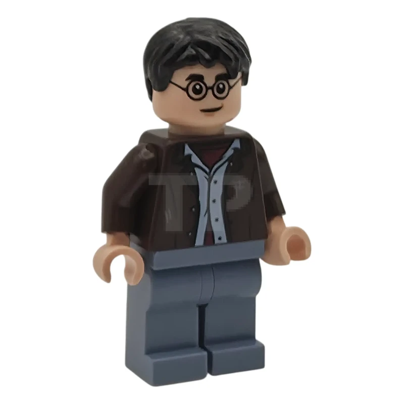 LEGO&reg; hp597 Harry Potter - Dunkelbraune offene Jacke, sandblaue Beine