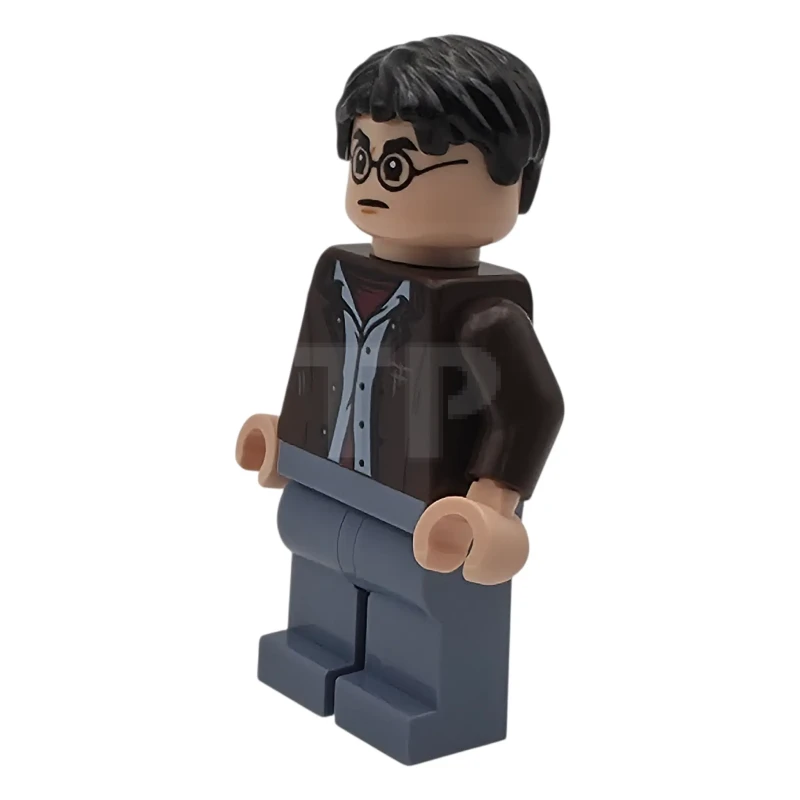 LEGO&reg; hp597 Harry Potter - Dunkelbraune offene Jacke, sandblaue Beine