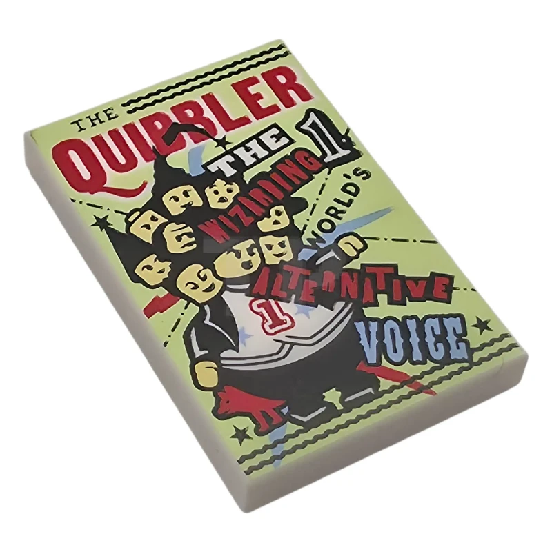 LEGO&reg; 6578917 - 26603pb582 - Tile 2 x 3 with The Quibbler Newspaper 'THE WIZARDING WORLD'S ALTERNATIVE VOICE' Pattern