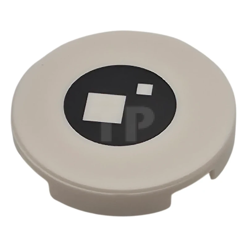 LEGO&reg; 14769pb701 - 6492707 - Tile 2 x 2 Round with Bottom O and Squares Pattern (BrickHeadz Anxiety / Kevin Eye)