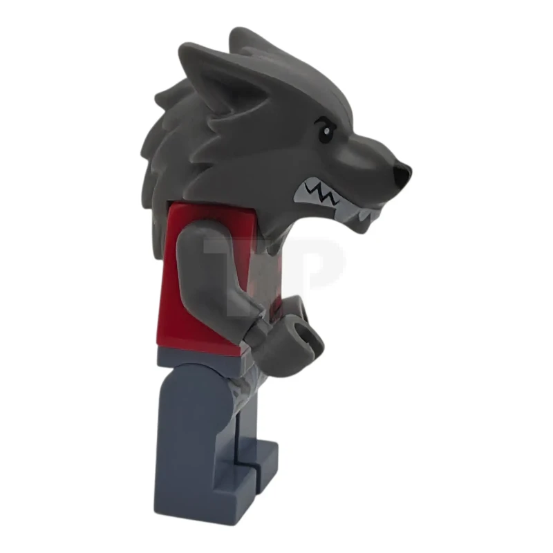LEGO&reg; twn527 Werewolf - Torn Red Flannel Shirt, Bare Chest with Fur and Muscles, Sand Blue Legs with Belt and Tears