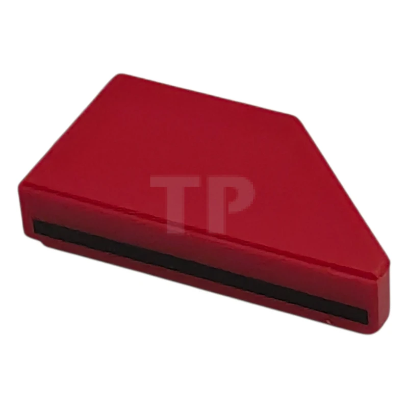 LEGO&reg; 6585326 - 5091pb024 - Tile, Modified 1 x 2 Wedge Left with Black Line Pattern