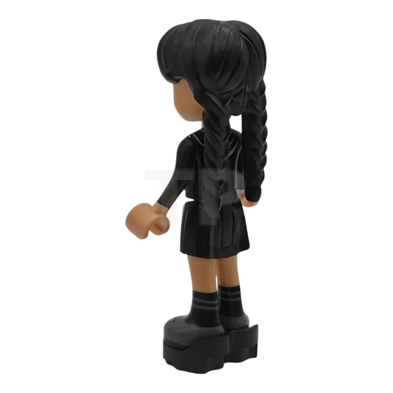 LEGO&reg; wed006 Wednesday Addams - Sweat à capuche noir, jupe, semelles compensées