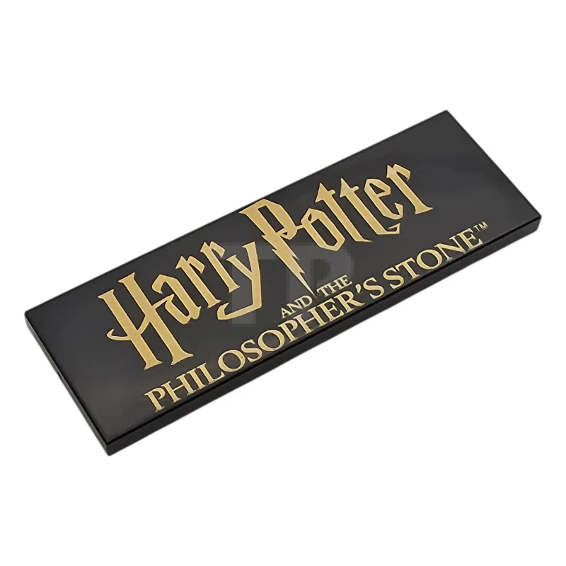 LEGO&reg; 6590434 - 69729pb227 - Tile 2 x 6 with Gold 'Harry Potter AND THE PHILOSOPHERS STONE' Pattern