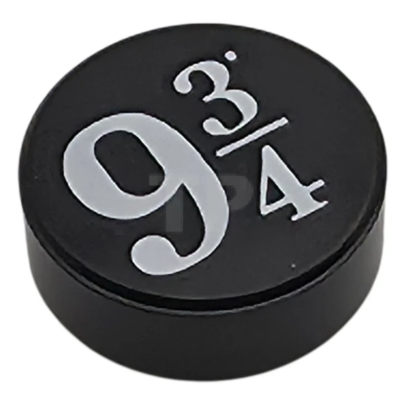 LEGO&reg; 6590435 - 98138pb463 - Tile, Round 1 x 1 with White '9 3/4' Pattern