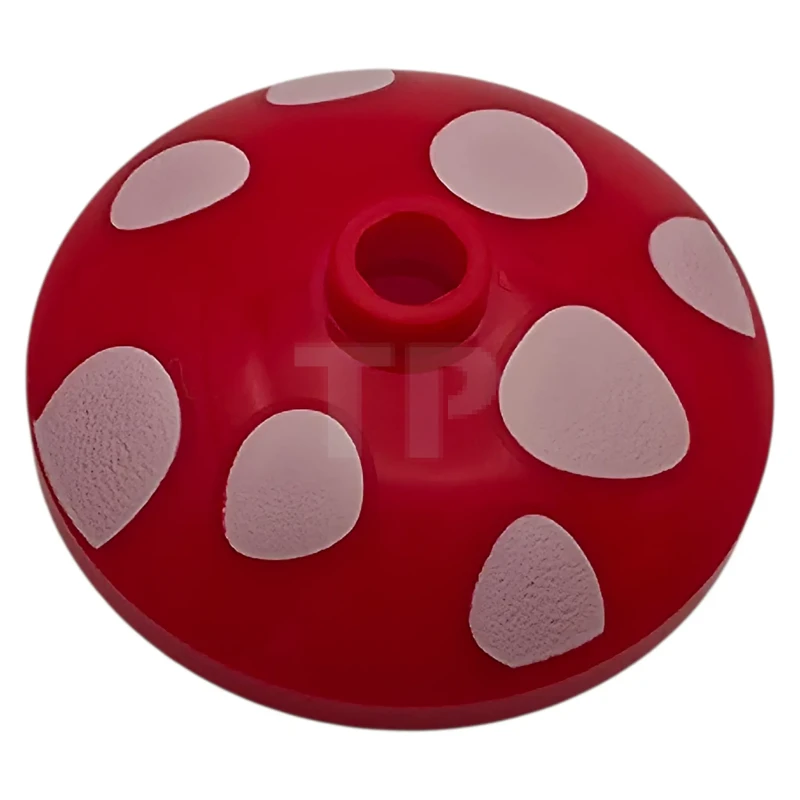 LEGO&reg; 6560535 - 43898pb016 - Ciotola 3 x 3 rovesciata (Radar) con motivo a macchie di funghi bianchi