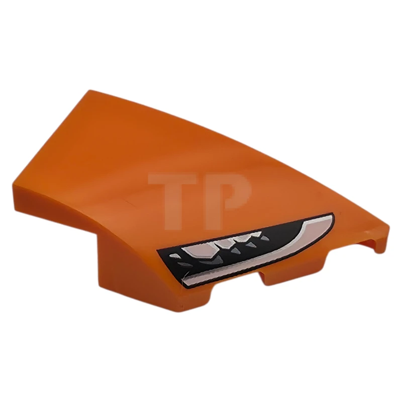 LEGO&reg; 6585403 - 6929pb010 - Wedge 4 x 2 Right No Studs with Black, White and Silver McLaren W1 Headlight Pattern