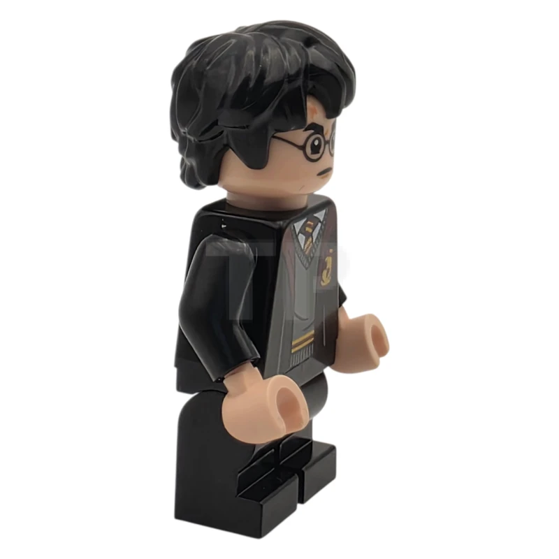 LEGO&reg; hp605 Harry Potter - Gryffindor Robe Open, Black Medium Legs, Hair Thick and Messy