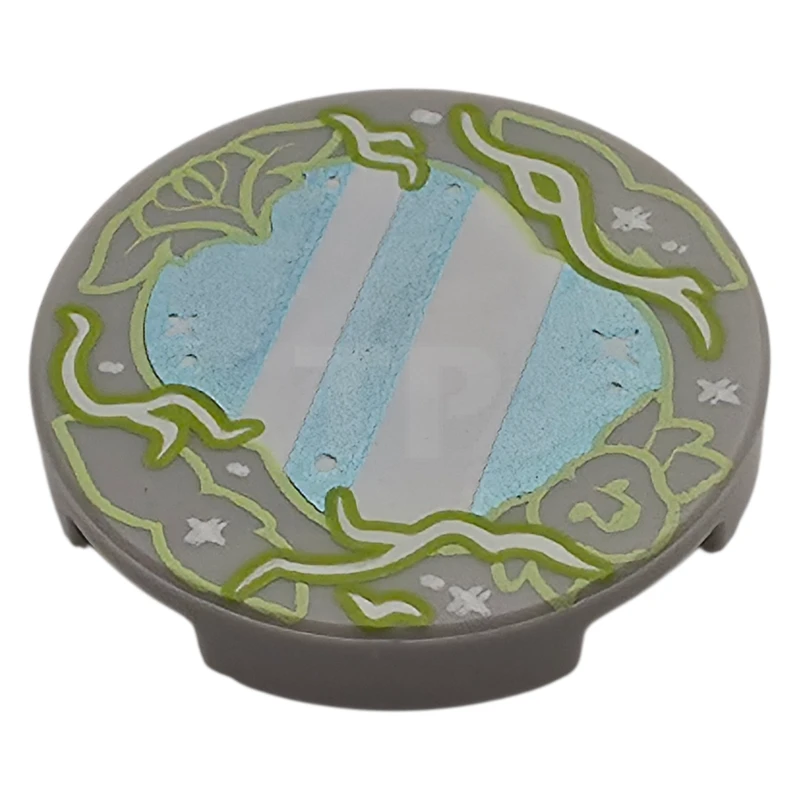 LEGO&reg; 6541830 - 14769pb753 - Tile 2 x 2 Round with Bottom O and Mirror and Sparkles Pattern