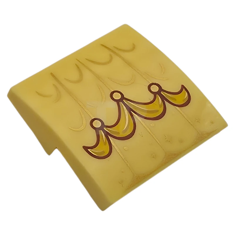 LEGO&reg; 15068pb612 - 6541833 - Slope 2 x 2 x 2/3 Curved with Dress Pattern (Belle Dress)