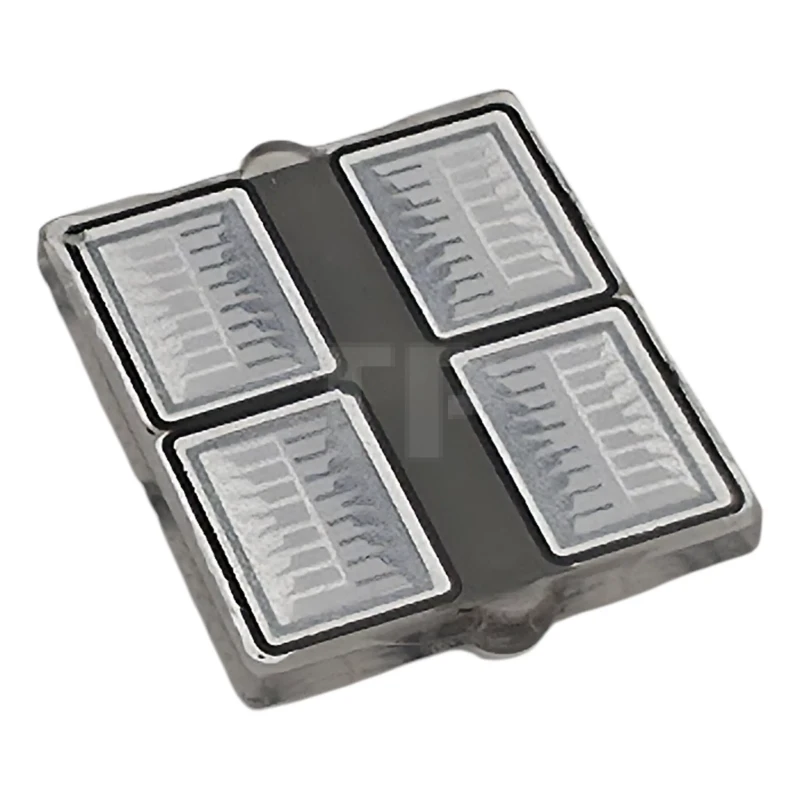 LEGO&reg; 6585380 - 60601pb052 - Glass for Window 1 x 2 x 2 Flat Front with Silver and Dark Silver Headlights with Black Outlines Pattern