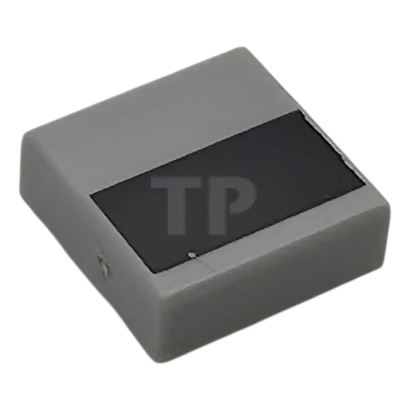 LEGO&reg; 6585381 - 3070pb389 - Carreau 1 x 1 avec motif de rayures rectangulaires noires.