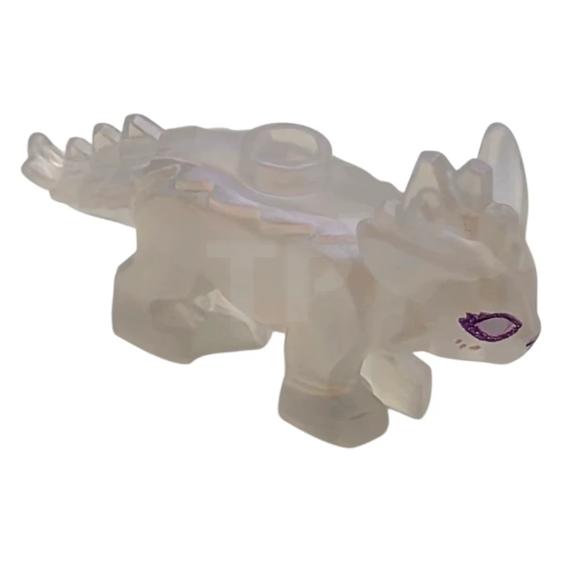 LEGO&reg;  - 7581pb03 - Fox, Treasure Creature with Spiked Ridge with Dark Purple Nose and Eye Outlines, Silver Irises and Spots Pattern