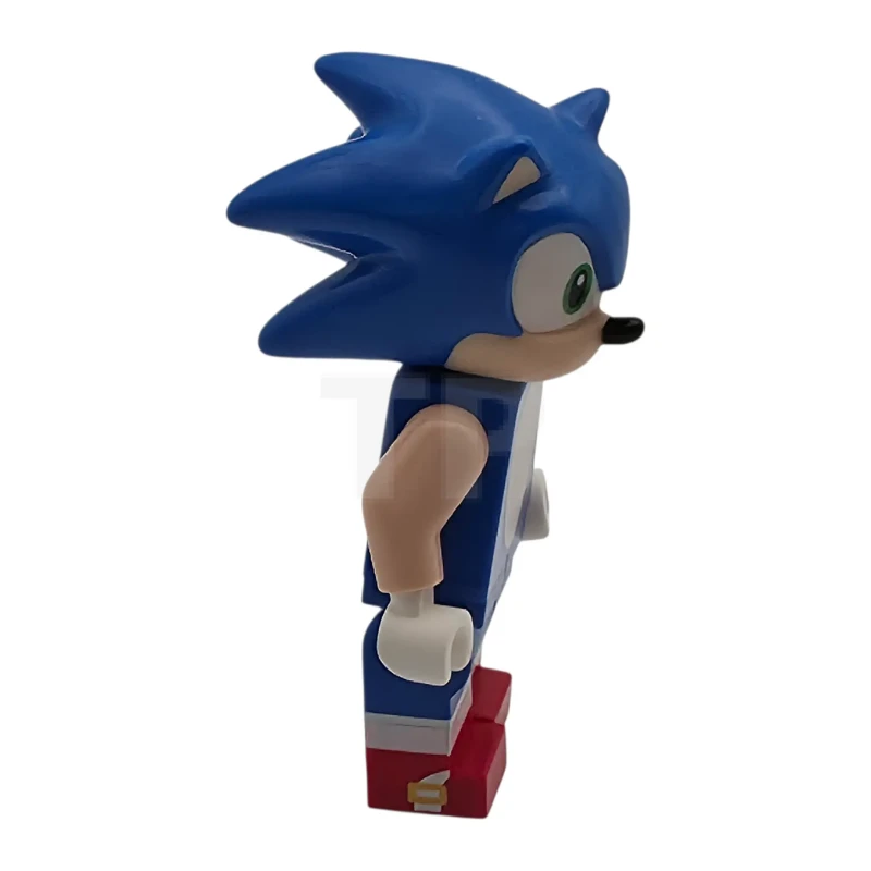 LEGO&reg; son033 Sonic the Hedgehog - Light Nougat Face and Arms, Open Mouth Smile to Left