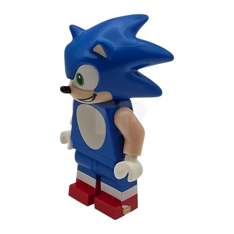 LEGO&reg; son033 Sonic the Hedgehog - Light Nougat Face and Arms, Open Mouth Smile to Left