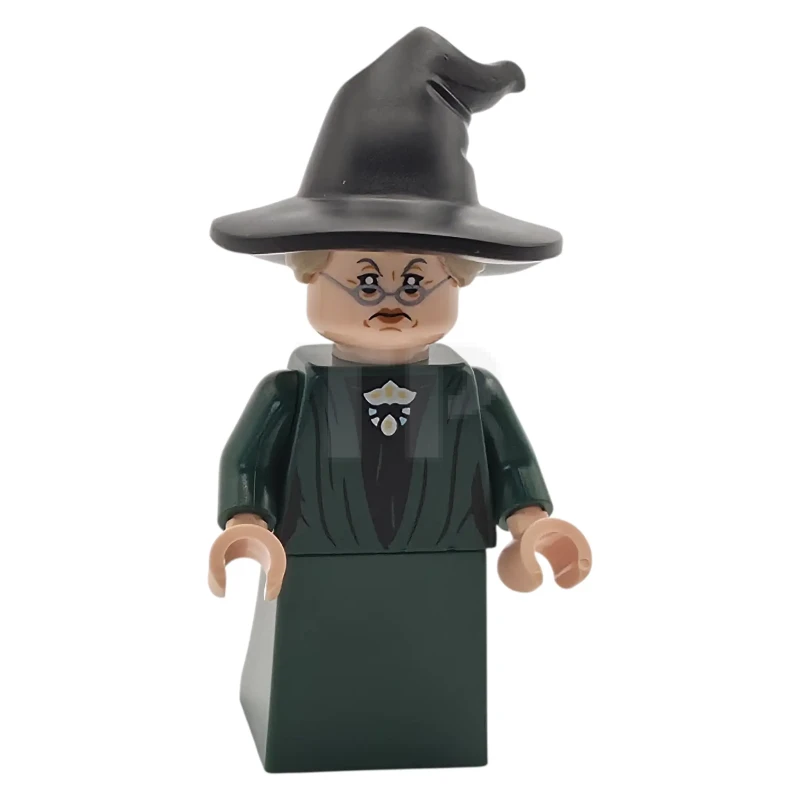 LEGO&reg; hp609 Professor Minerva McGonagall - Dark Green Robe, Plain Skirt, Hat with Hair