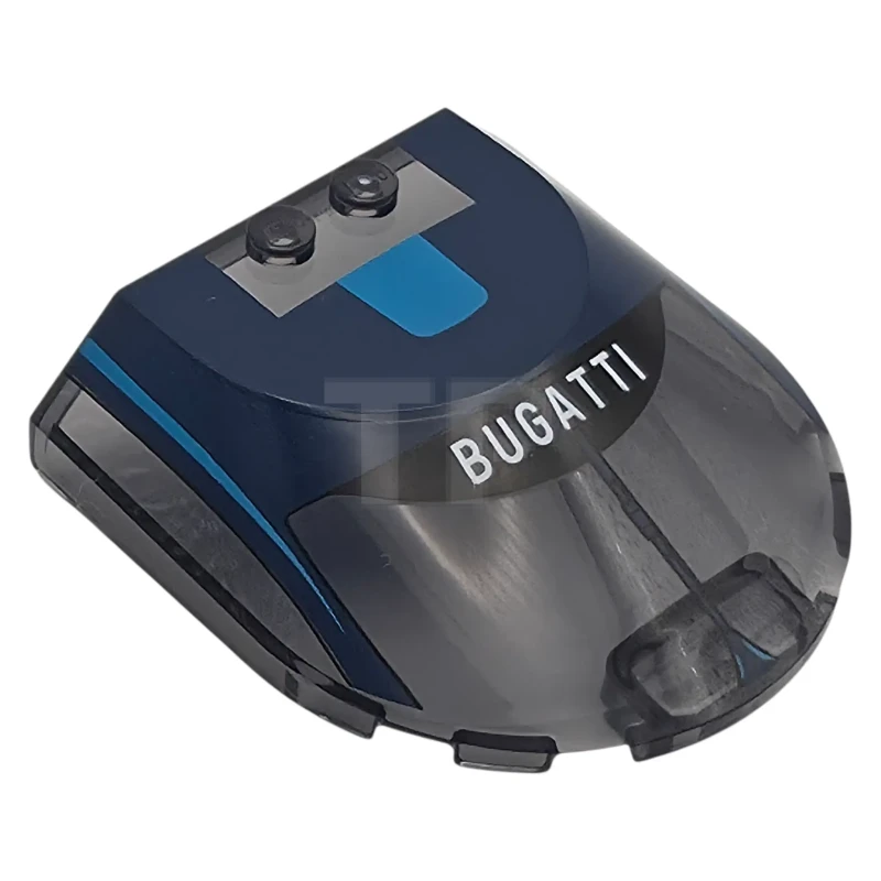 LEGO&reg;  - 3383pb04 - Windscreen 6 x 6 x 1 1/3 Curved with White 'BUGATTI' on Black Panel, Dark Blue Wiper and Roof with Dark Azure Stripes Pattern