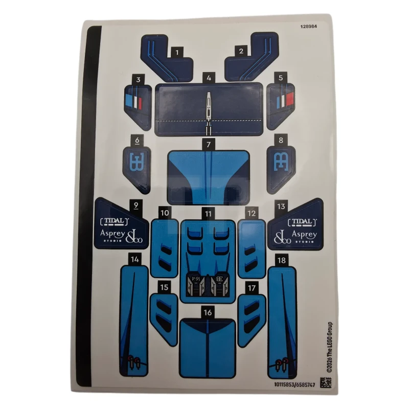 LEGO&reg; 6585747 - Hoja de pegatinas para el Set 77253 - (10115853/6585747)