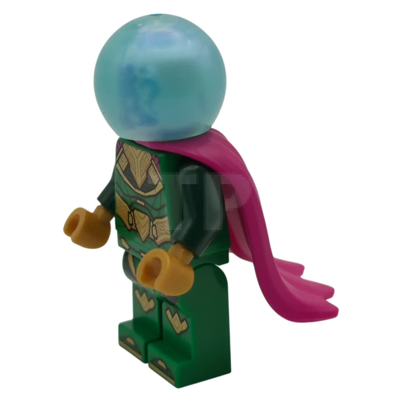 LEGO&reg; sh1101 Mysterio - White Skull Head, Satin Trans-Light Blue Helmet, Rubber Cape