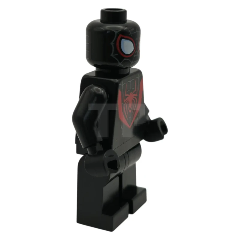 LEGO&reg; sh1099 Spider-Man (Miles Morales) - Toile gris bleu foncé sur la tête, mains noires