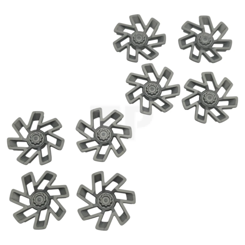 LEGO&reg; 6548198 - 6824 - Wheel Cover 7 Spoke Rimless Left and Right for Wheel 72206pb01, 8 in Bag - 4 of Each (Multipack)