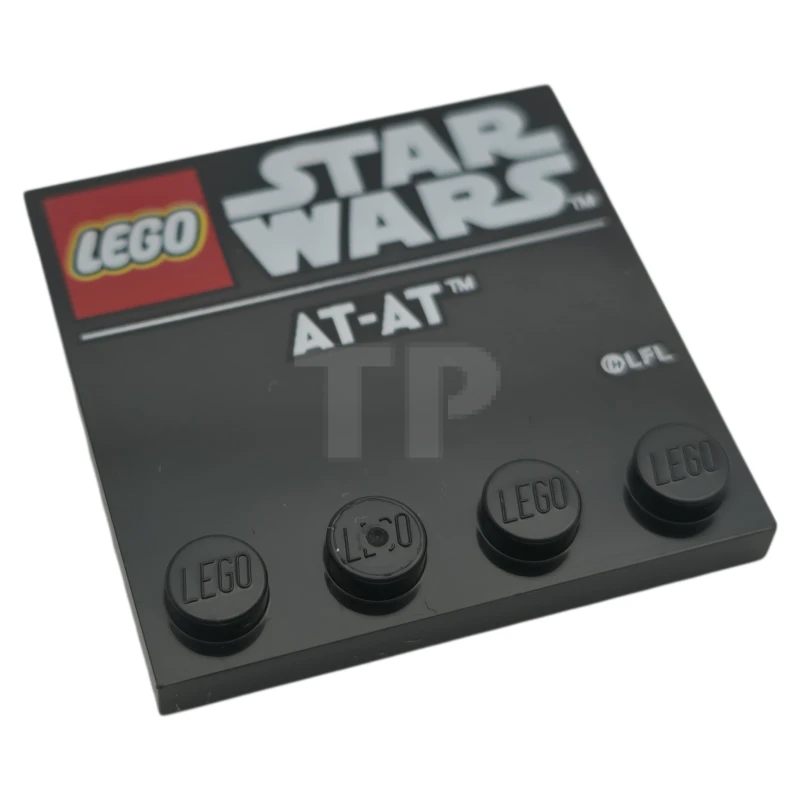 LEGO&reg; 6594303 - 6179pb277 - Tile 4 x 4 with Studs on Edge with LEGO Star Wars Logo and 'AT-AT' Pattern