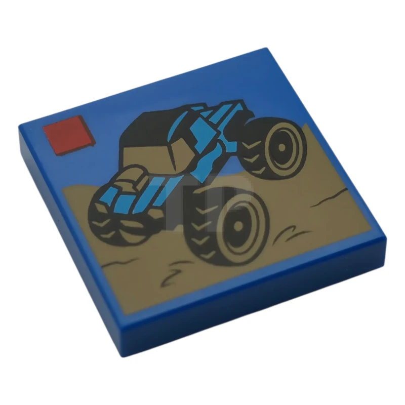 LEGO&reg; 6579961 - 3068pb2766 - Tile 2 x 2 with LEGO City Set Box Art Set 60402 Monster Truck Pattern