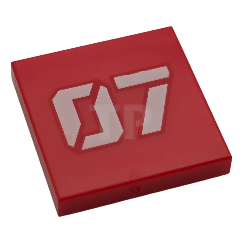 LEGO&reg; 6579997 - 3068pb2767 - Tile 2 x 2 with White Number 07 Stencil Pattern