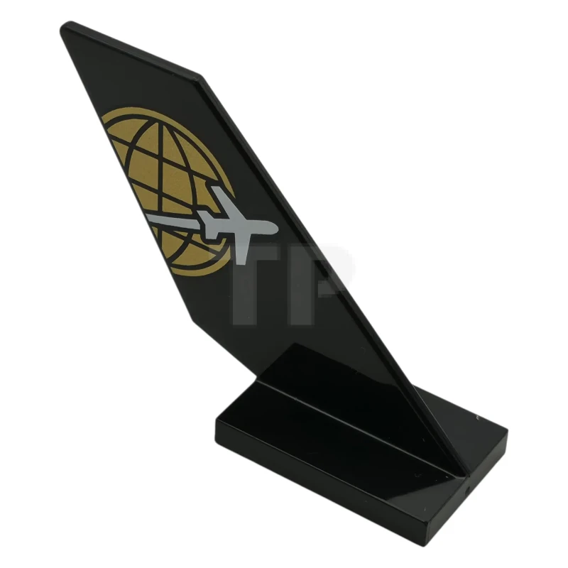 LEGO&reg; 6592506 - 6239pb123 - Tail Shuttle with Globe and White Airplane Pattern on Both Sides