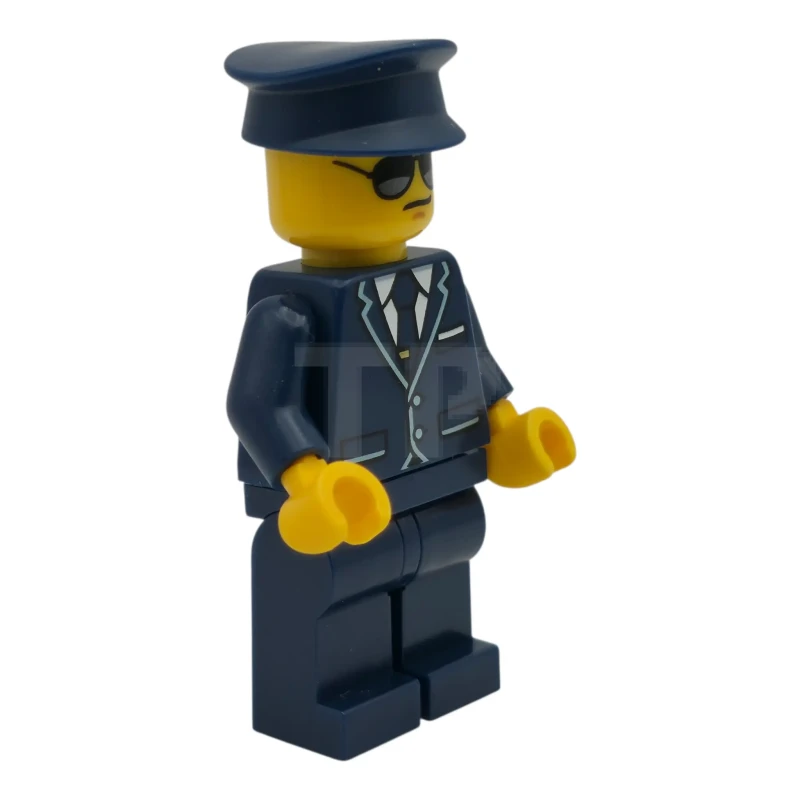 LEGO&reg; cty1977 Passenger Plane Pilot - Male, Dark Blue Suit with Tie and Hat
