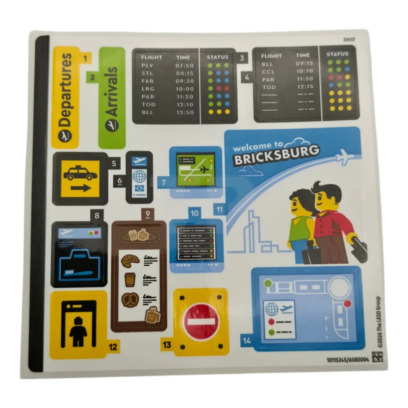 LEGO&reg; 6580004 - Sticker Sheet for Set 60502 - (10115245/6580004)