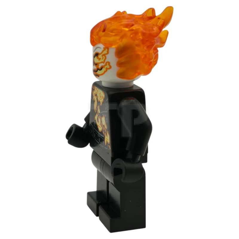 LEGO&reg; sh1095 Motorista Fantasma, Johnathon 'Johnny' Blaze - Cabeza Blanca, Cadena Flamígera