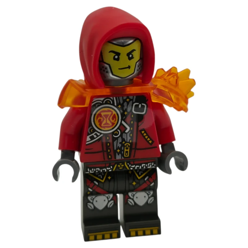 LEGO&reg; drm112 Cooper - Robot with Red Hood and Trans-Orange Armor