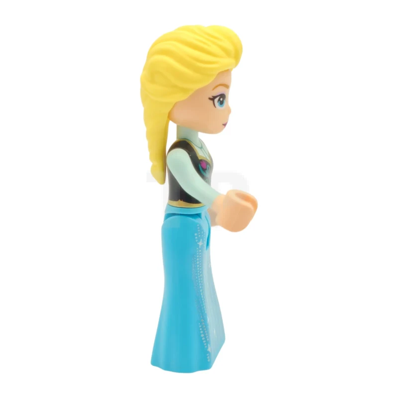 LEGO&reg; dp240 Elsa - Vestido Azul Medio, Capa Azul Medio Larga Estrecha, Smirk Estrecha