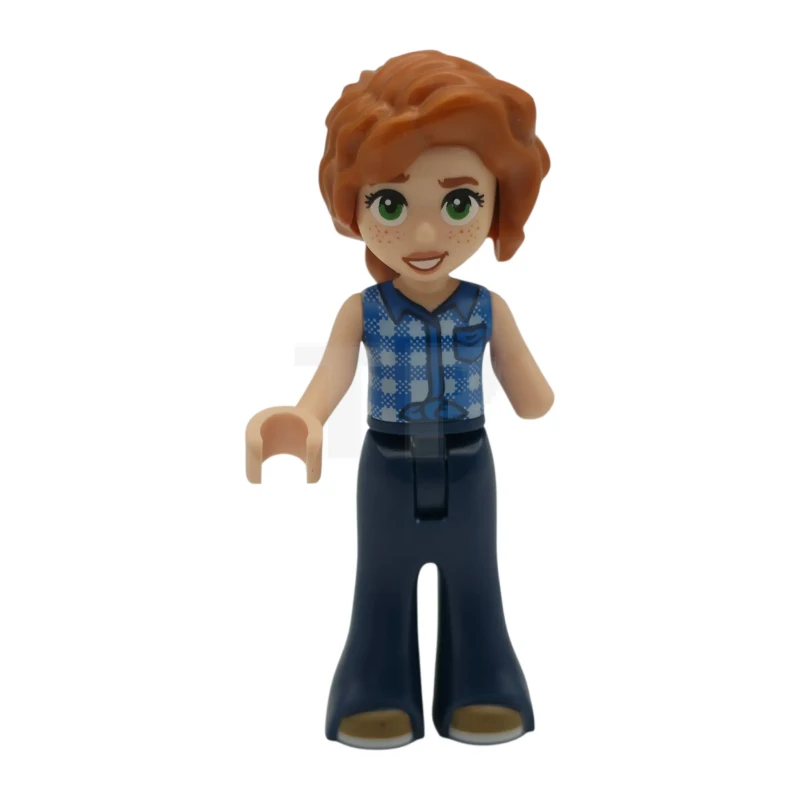 LEGO&reg; frnd0860 Friends Autumn - Blue Tied Flannel Vest, Dark Blue Trousers Bell-Bottoms, Dark Tan Shoes