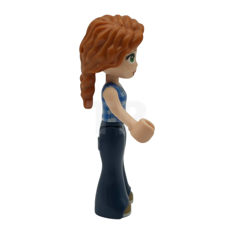 LEGO&reg; frnd0860 Friends Autumn - Blue Tied Flannel Vest, Dark Blue Trousers Bell-Bottoms, Dark Tan Shoes